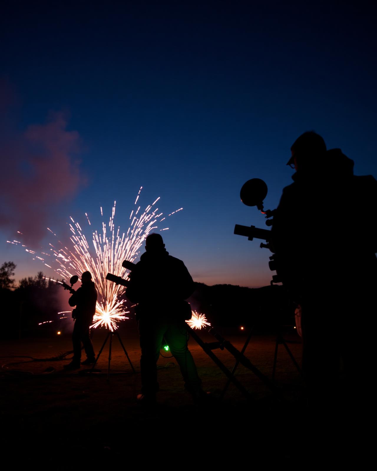 Our pyrotechnic team preparing a show